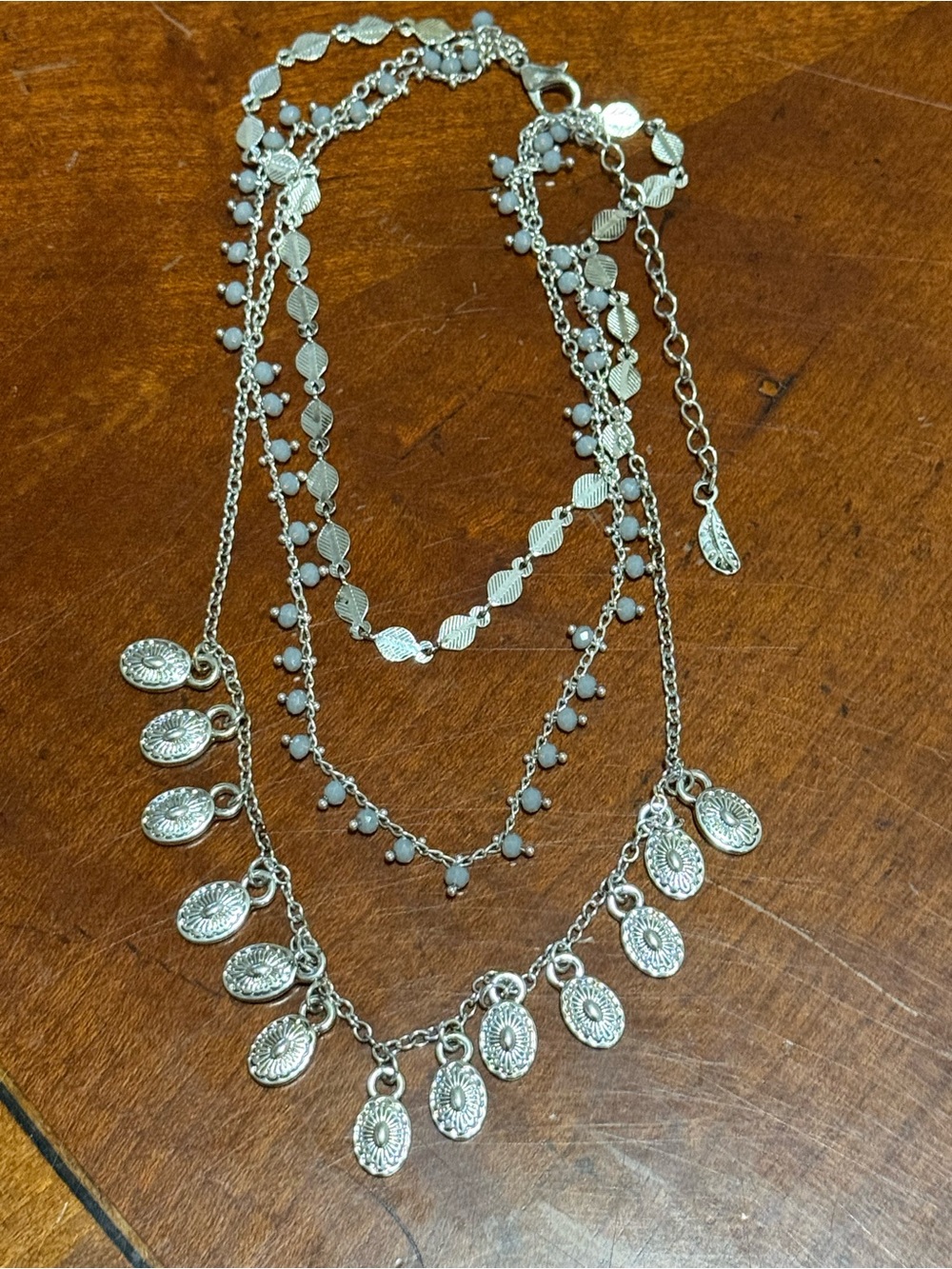Silver Plated Layered Boho Statement Necklace from Free People!!🔥🔥🔥